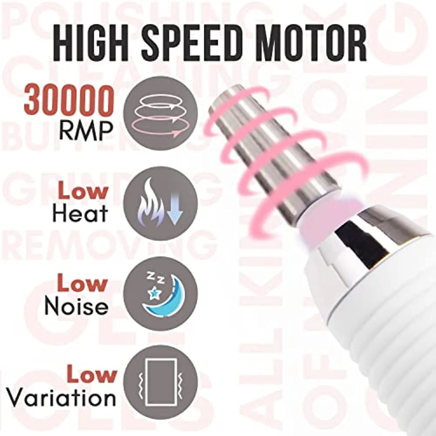 Makartt MALORY 30000RPM Nail Drill Machine Rechargeable Electric File Bundle With Rechargeable UV LED Nail Lamp 54W Professional Nail Dryer