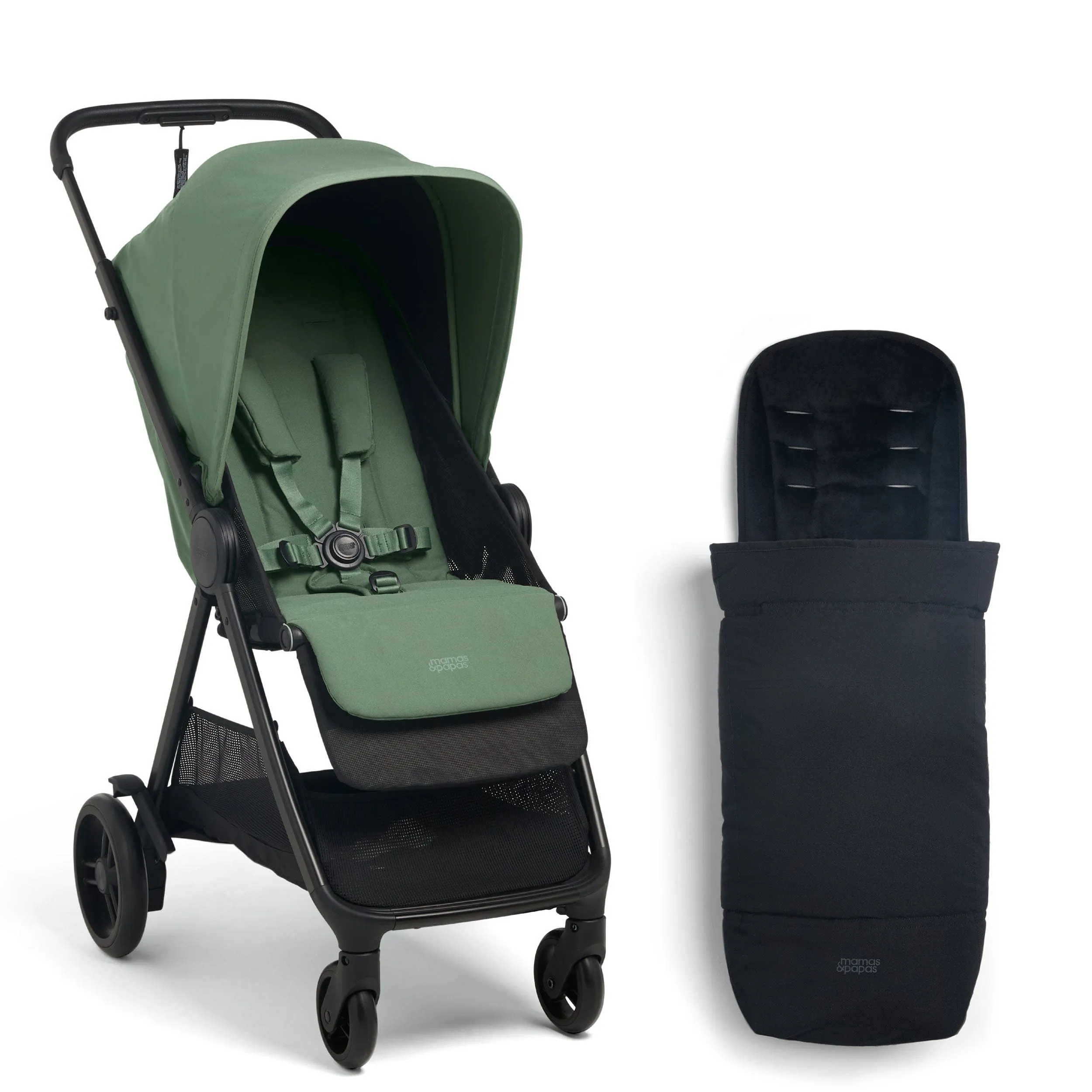 Mamas & Papas Libro Stroller & Footmuff Bundle in Bay Green