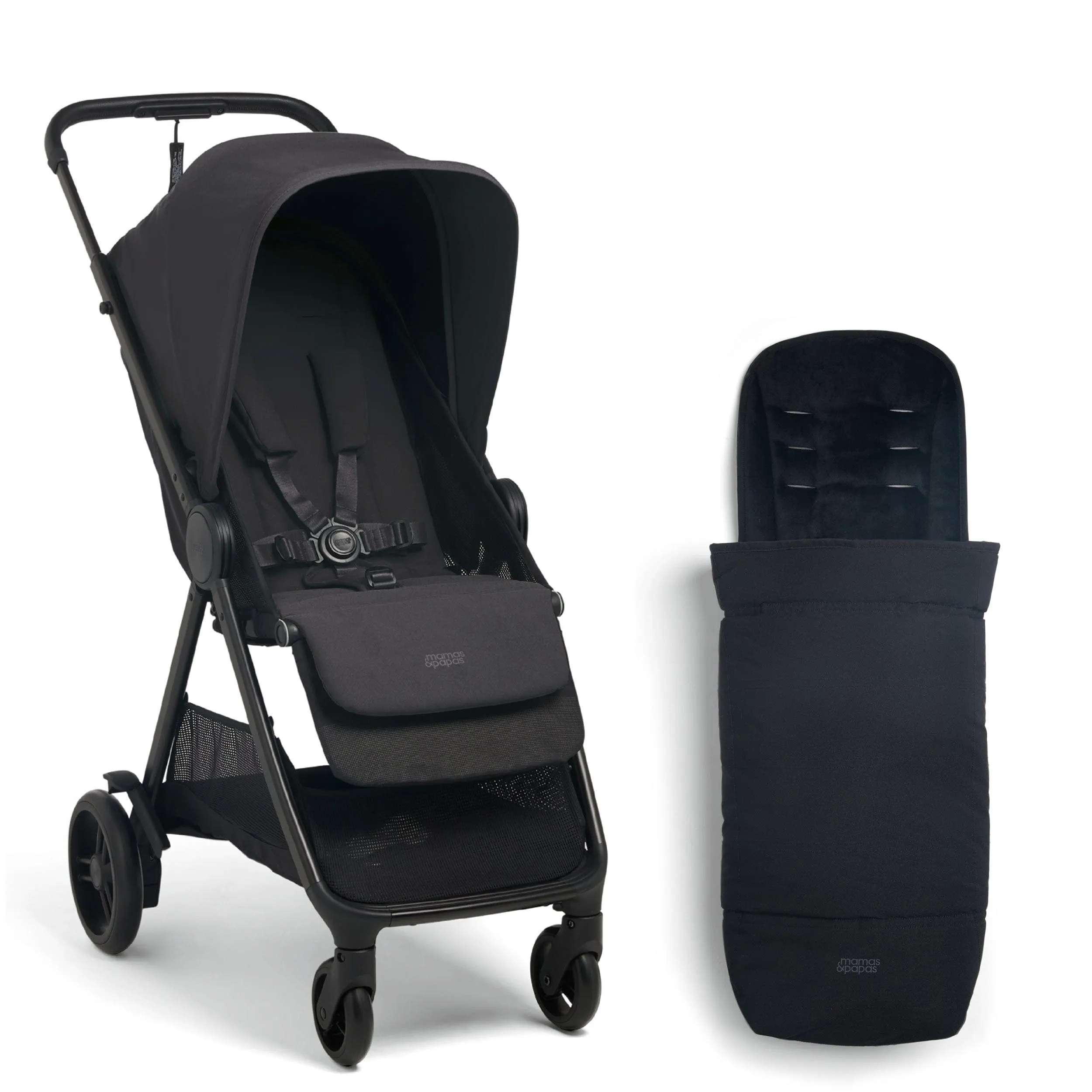 Mamas & Papas Libro Stroller & Footmuff Bundle in Liquorice
