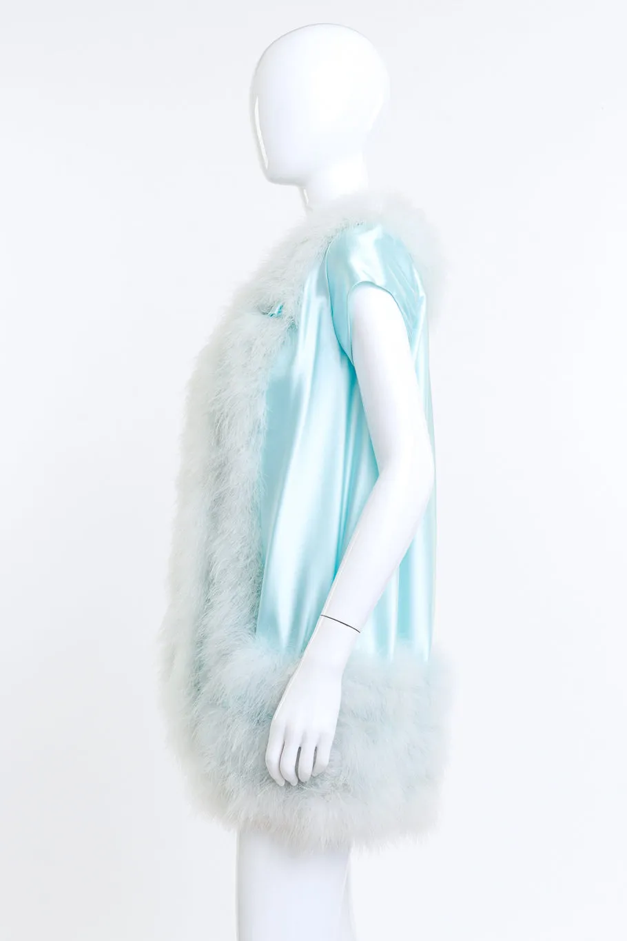 Marabou Trim Babydoll Peignoir Set
