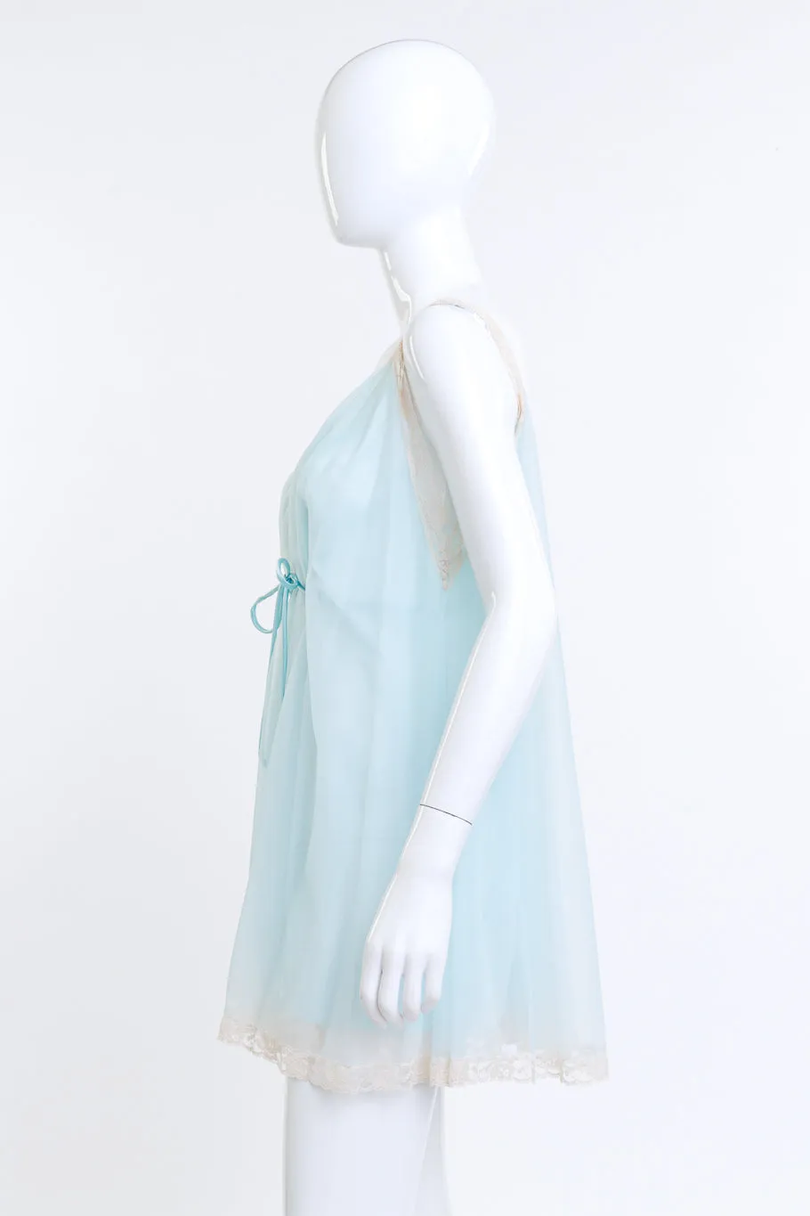 Marabou Trim Babydoll Peignoir Set