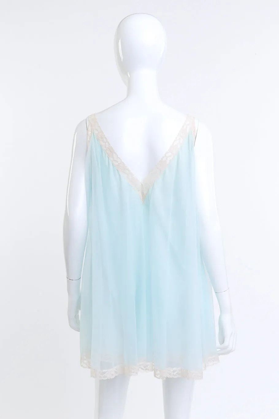 Marabou Trim Babydoll Peignoir Set