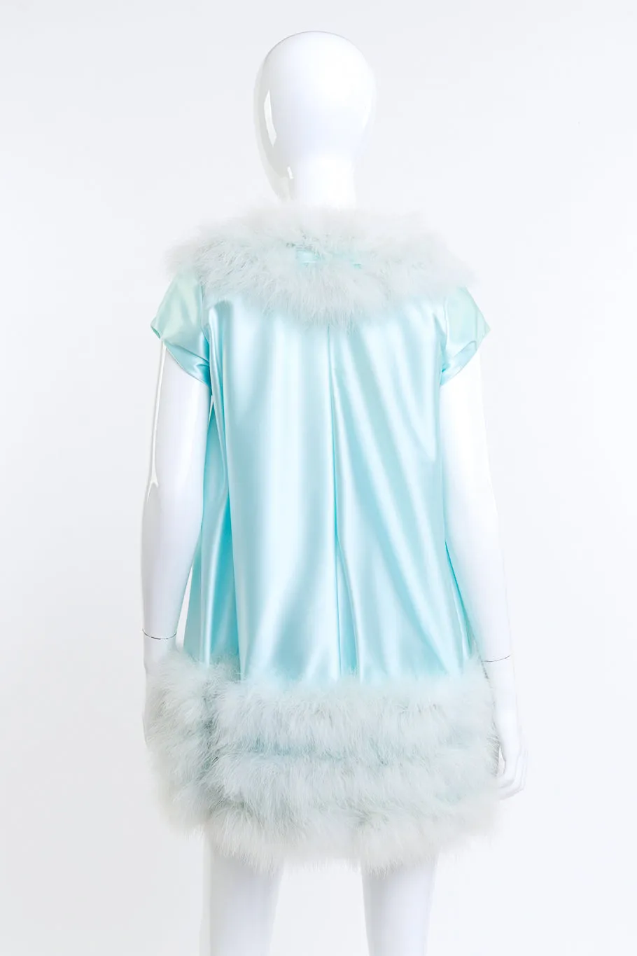 Marabou Trim Babydoll Peignoir Set