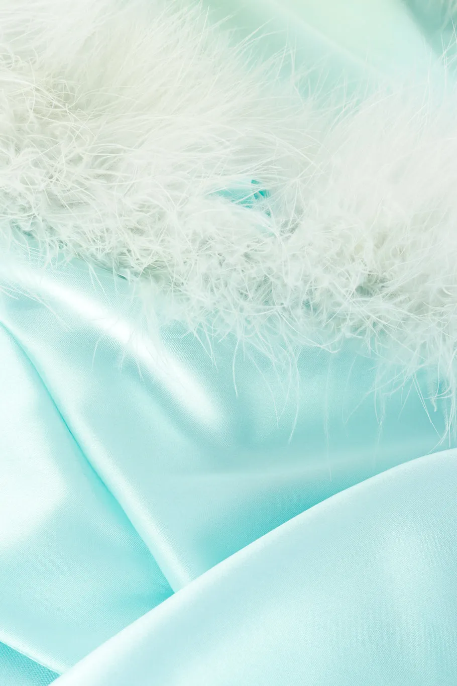 Marabou Trim Babydoll Peignoir Set