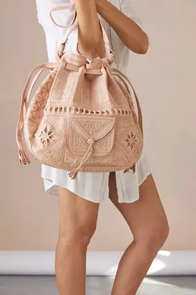 Marrakesh Bucket Bag - Blush - Palace