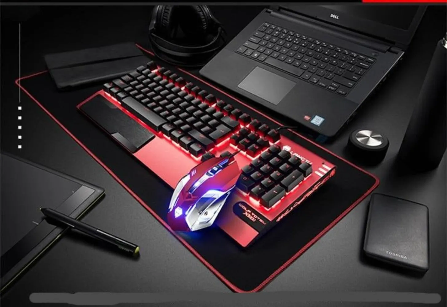 Mechanical Keyboard, Mouse With Gaming Headset  USB Wired