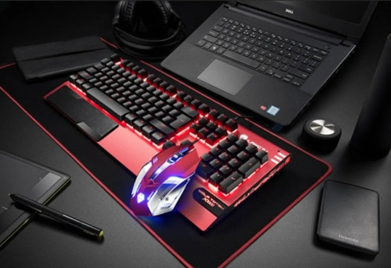 Mechanical Keyboard, Mouse With Gaming Headset  USB Wired