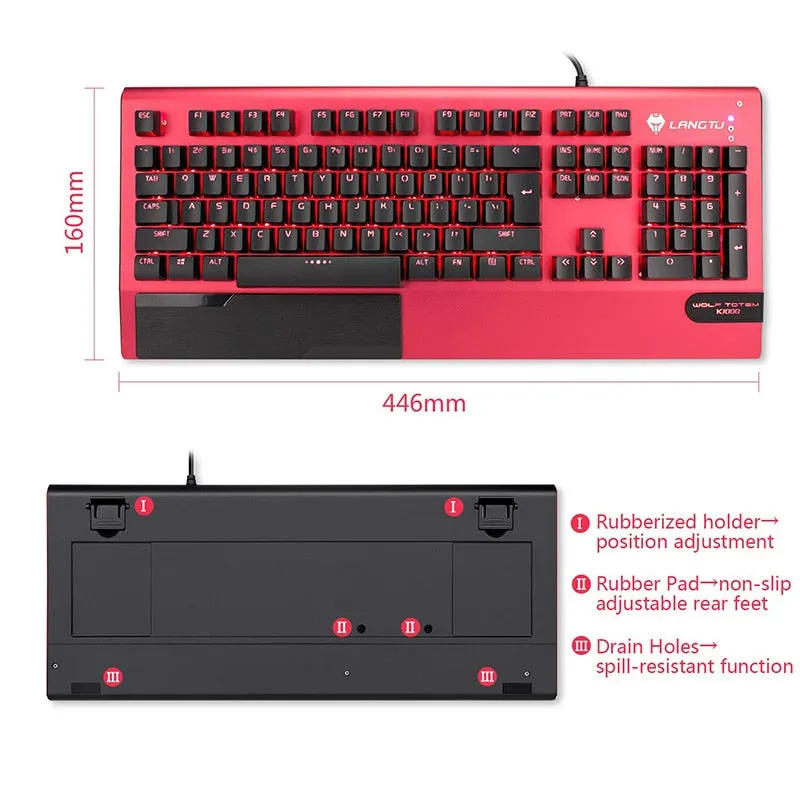 Mechanical Keyboard, Mouse With Gaming Headset  USB Wired