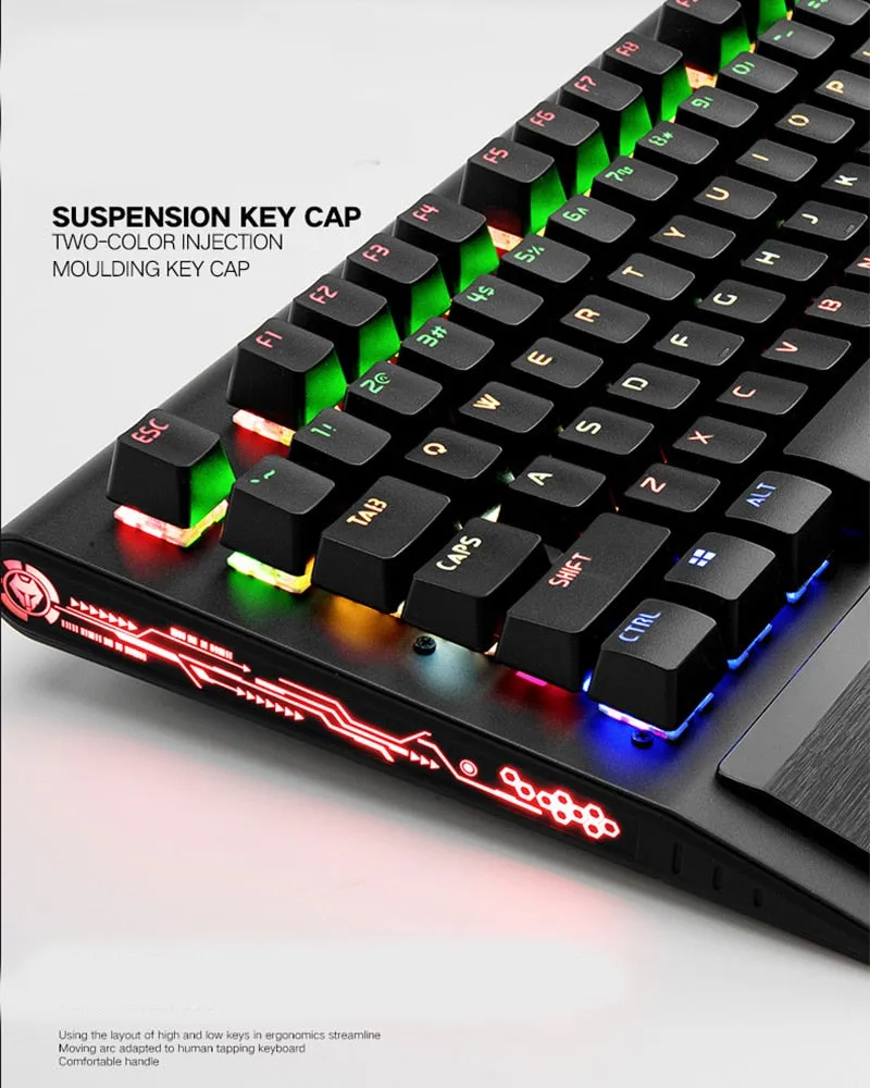Mechanical Keyboard, Mouse With Gaming Headset  USB Wired
