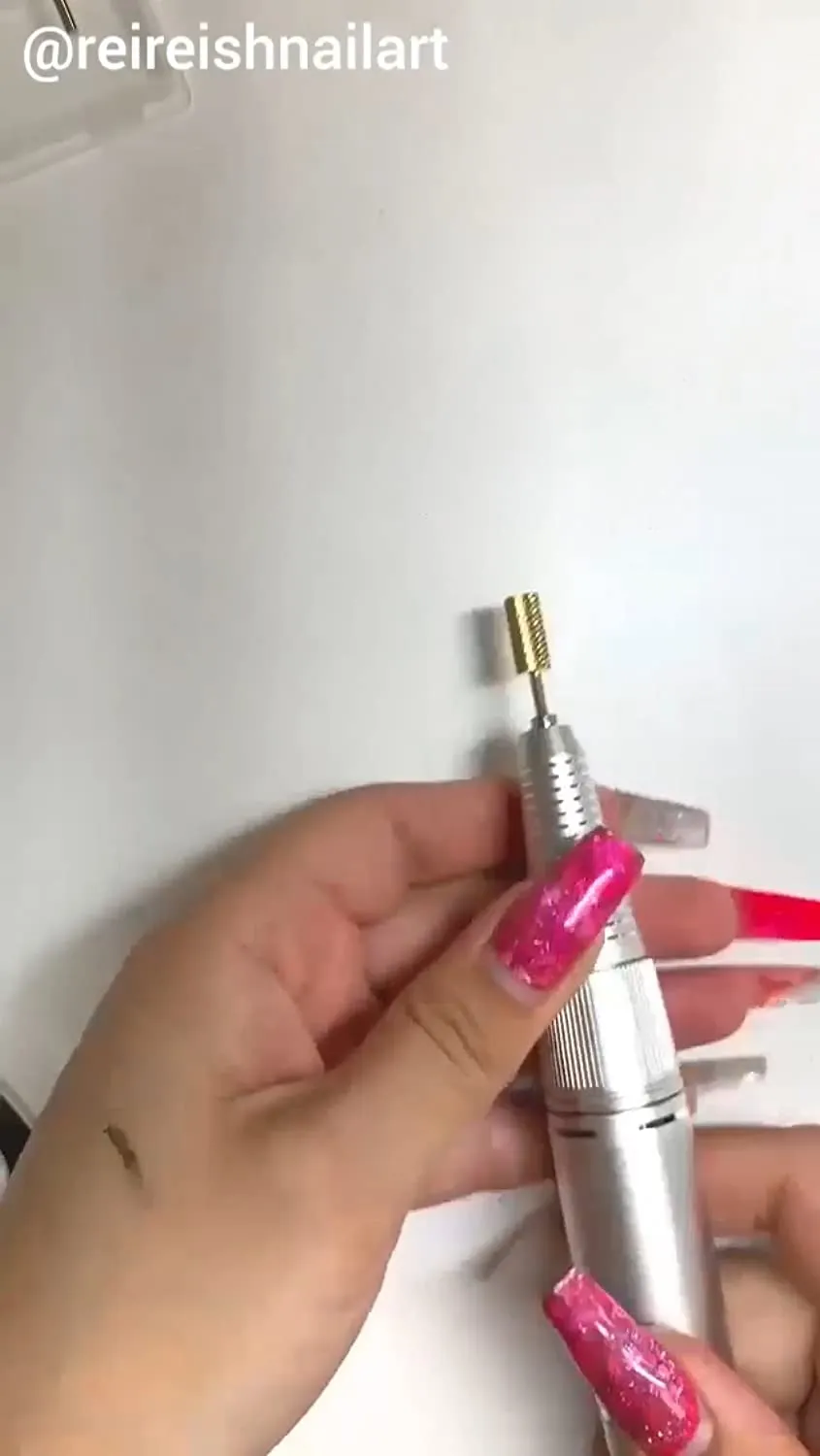 MelodySusie Professional Rechargeable 30000 rpm Nail Drill, Portable Electric E File Scamander, Acrylic Gel Grinder Tools with 6 Bits and Sanding Bands for Manicure Pedicure Shape Carve Polish (White)
