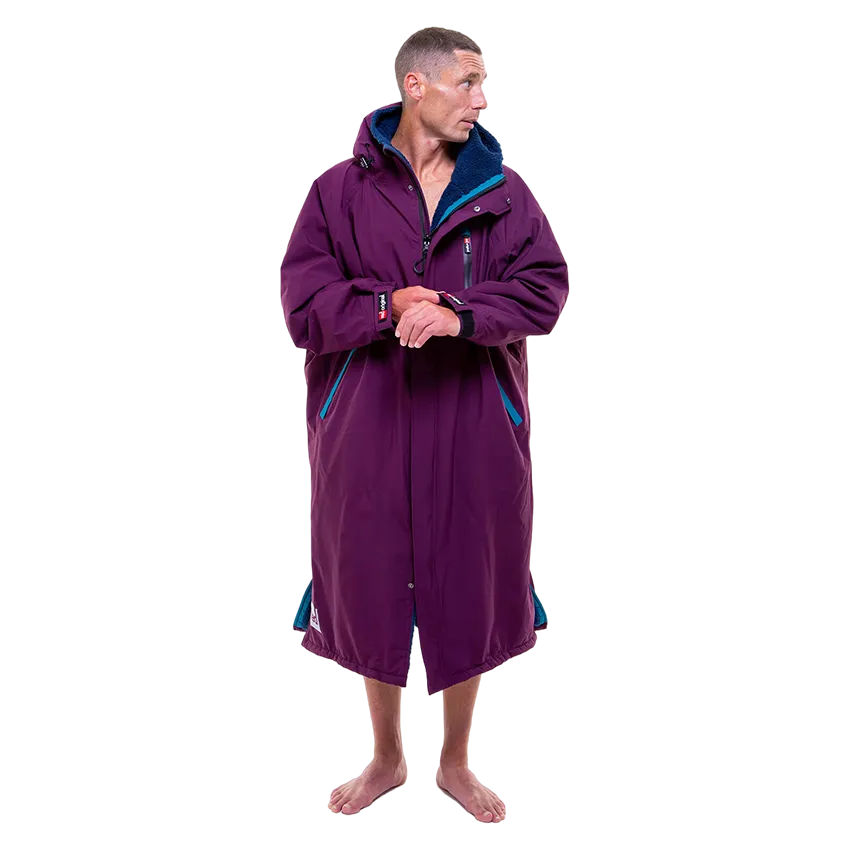 Men's Long Sleeve Pro Change Robe EVO - Mulberry Wine
