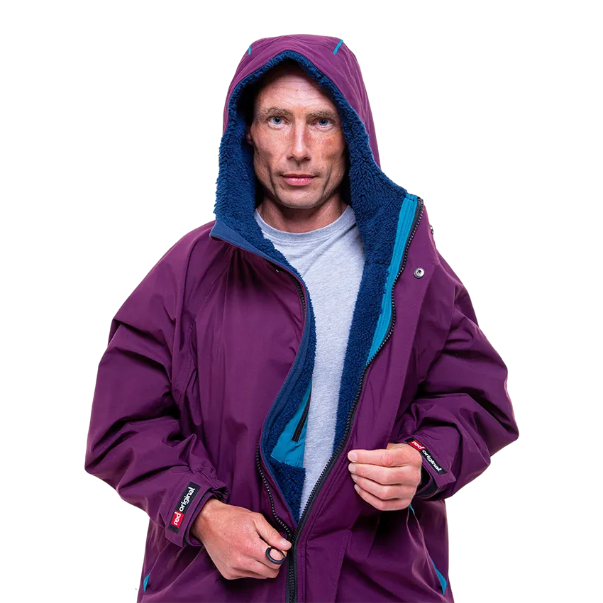 Men's Long Sleeve Pro Change Robe EVO - Mulberry Wine