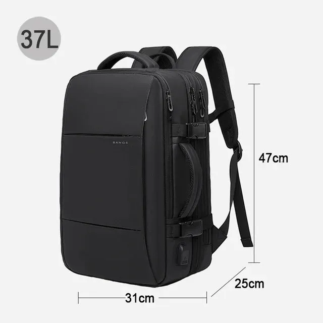 Men's Waterproof Large Capacity Hiking Travel Expandable Laptop Backpack