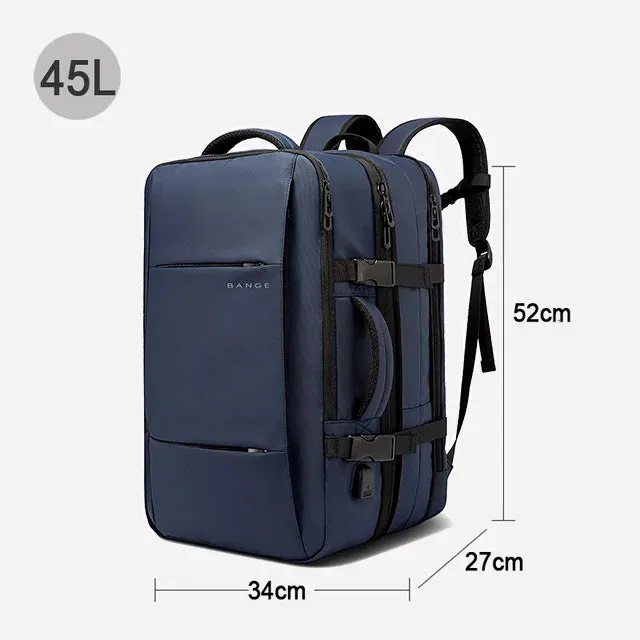 Men's Waterproof Large Capacity Hiking Travel Expandable Laptop Backpack