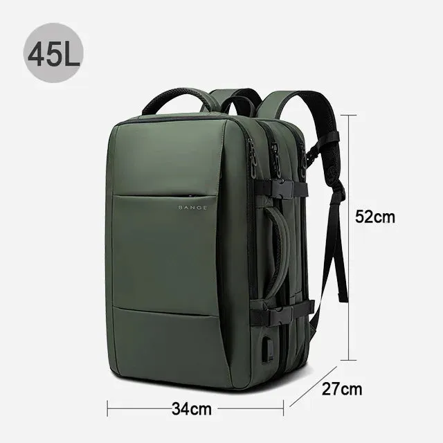 Men's Waterproof Large Capacity Hiking Travel Expandable Laptop Backpack
