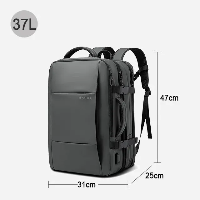 Men's Waterproof Large Capacity Hiking Travel Expandable Laptop Backpack