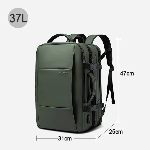 Men's Waterproof Large Capacity Hiking Travel Expandable Laptop Backpack