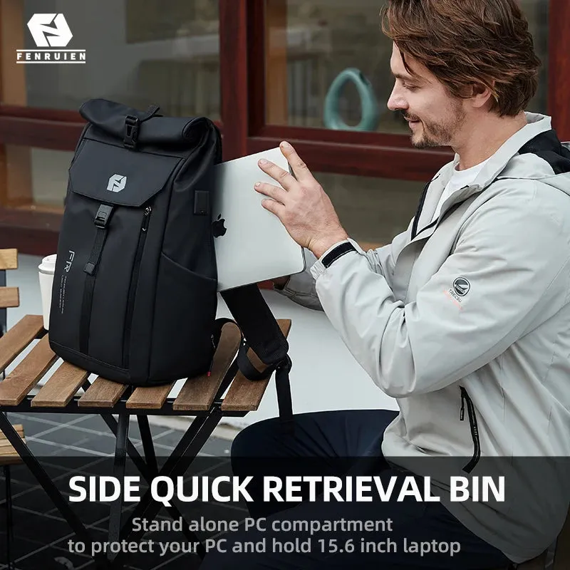 Men's Waterproof Travel Backpack with USB Charging Port