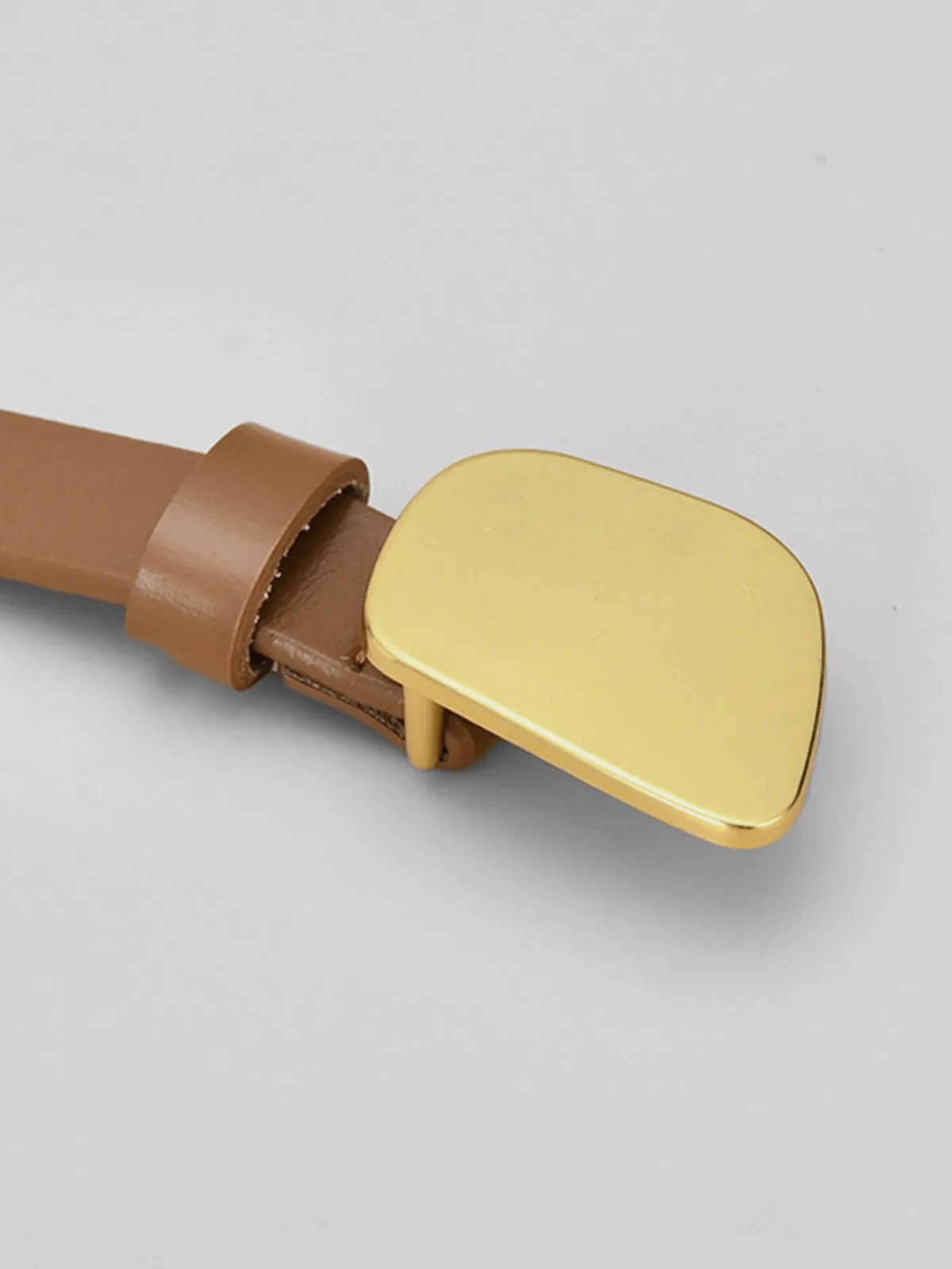 Metal Buckle Leather Belt