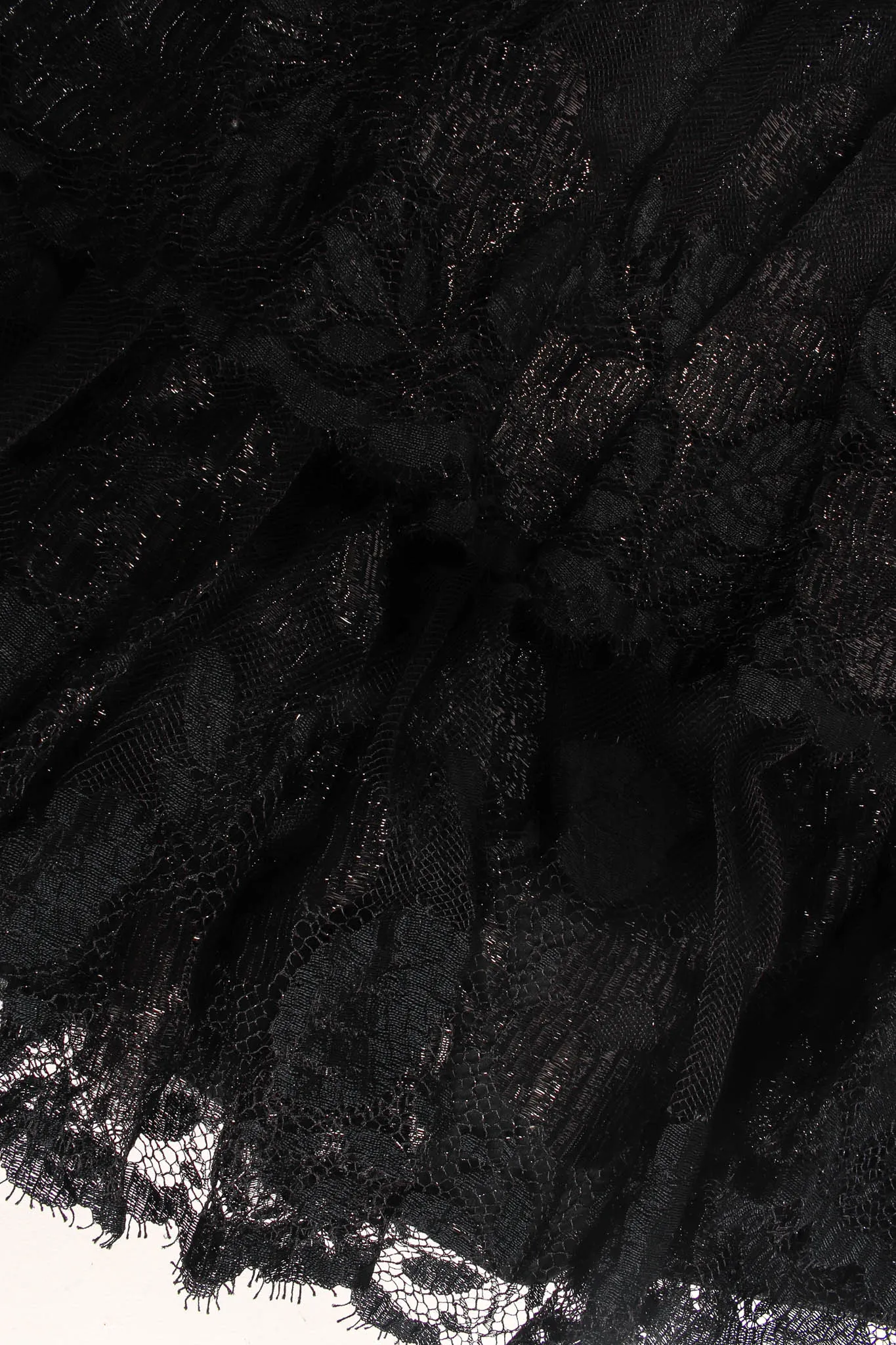 Metallic Floral Lace Top & Skirt Set