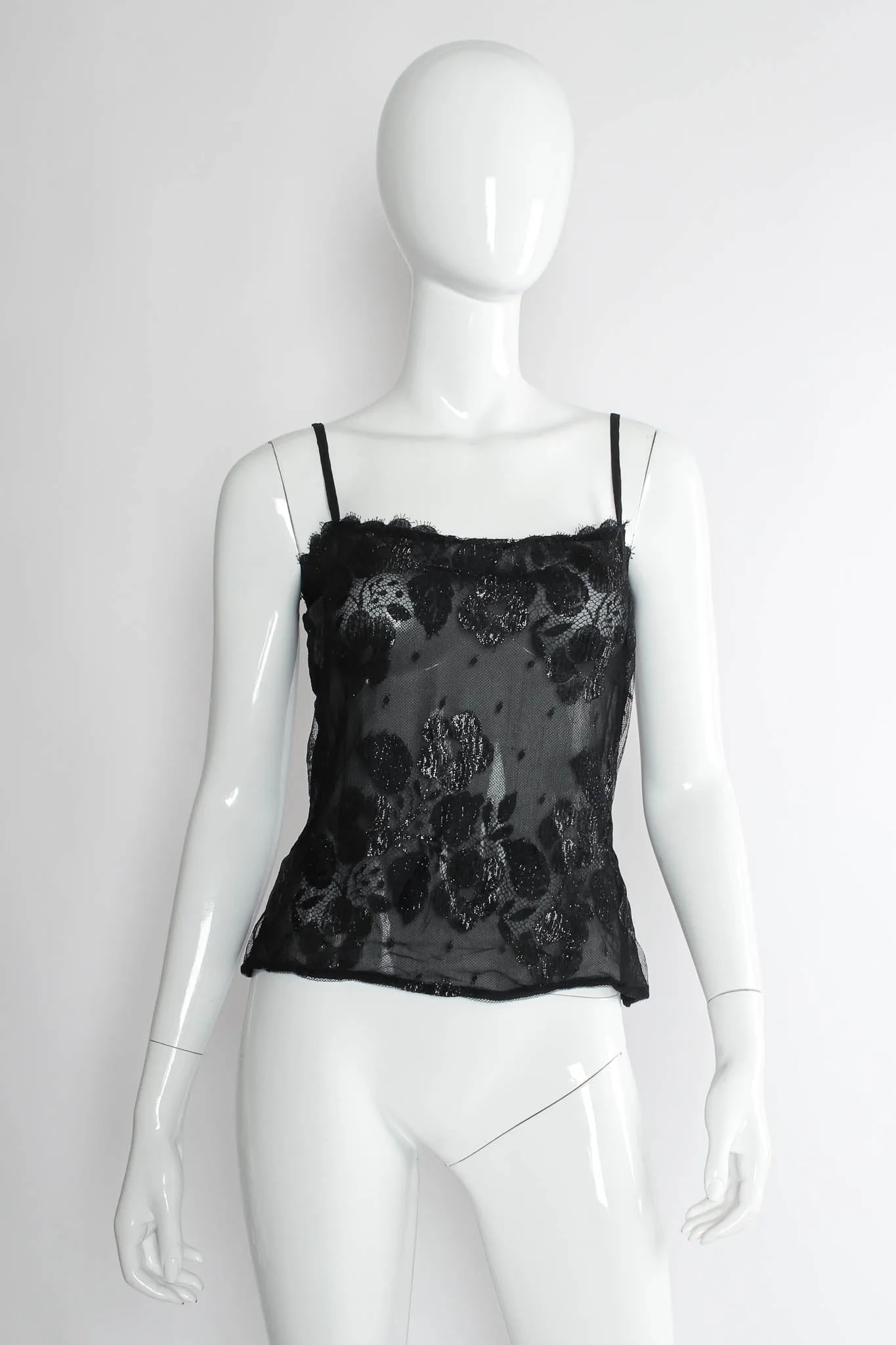 Metallic Floral Lace Top & Skirt Set