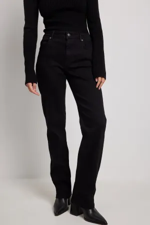 Mid Waist Straight Denim For Womens