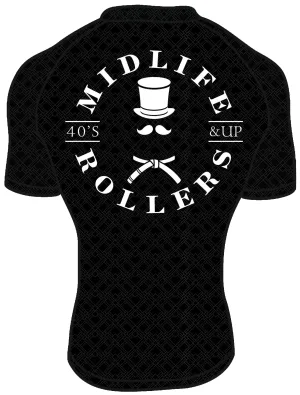 Midlife Rollers Ranked White Belt Short Sleeve Rashguard