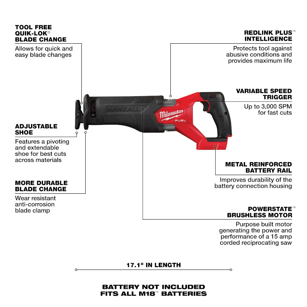 Milwaukee 3697-25 M18 FUEL 5-Tool Combo Kit