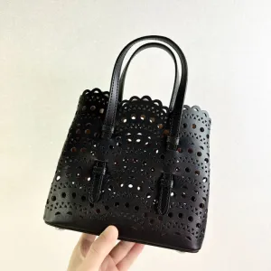 Mina Perforated Tote Bag Women New In Luxury Brand Designer Replica Bag High Quality Hollow Out Trend Fashion Chic Crossbody Bag