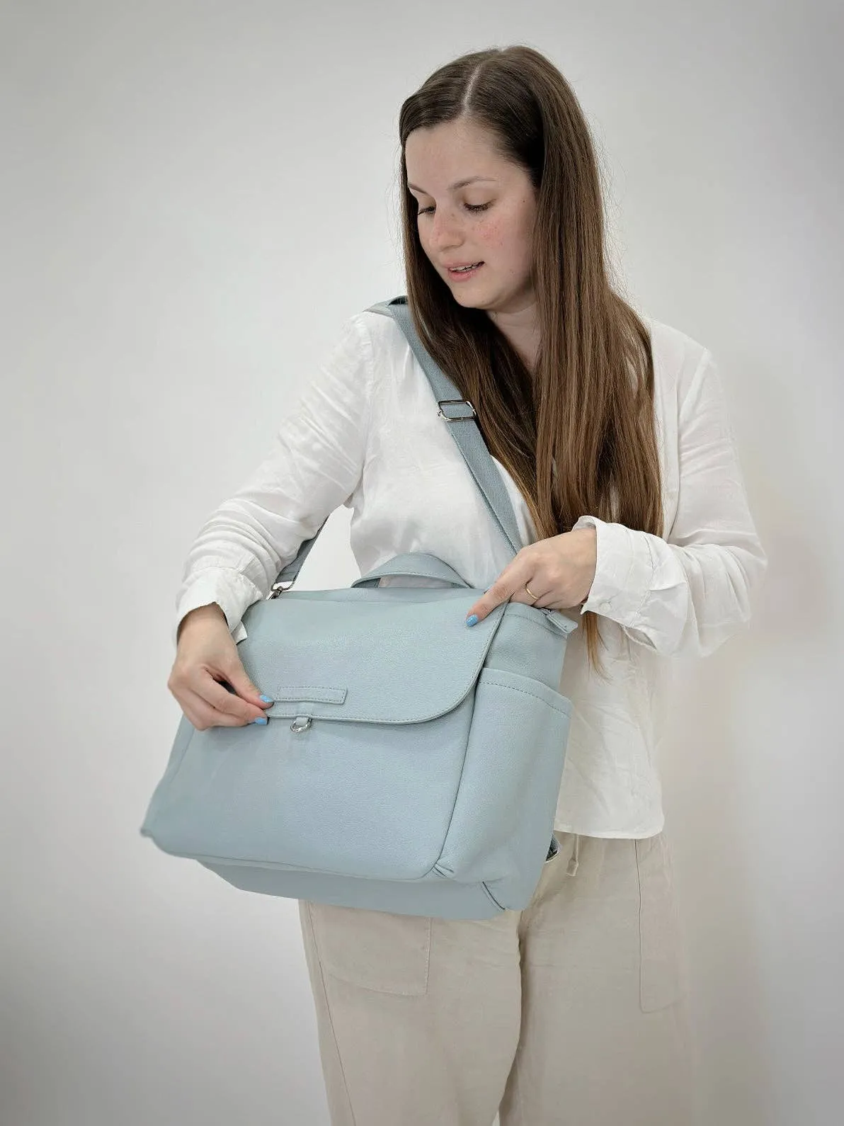 MIREM By Nenina & Co Dusty Blue Maternal Bag   Gift Changer