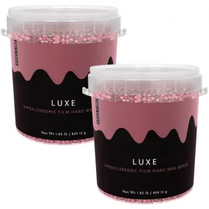 Miss Cire LUXE - Hypoallergenic Vegan Film Hard Wax - Stripless Wax / 1.85 lbs. - 839.15 grams Bucket of Beads X 2 Buckets = 1.7 Kilo Case (3.7 Lbs.)