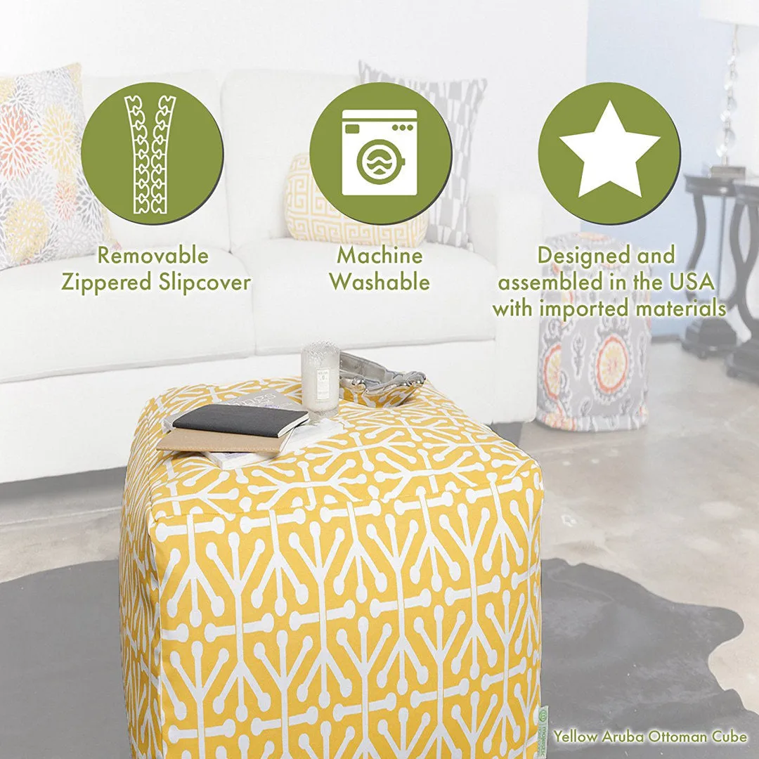 Missouri Cube Ottoman Alwyn Home