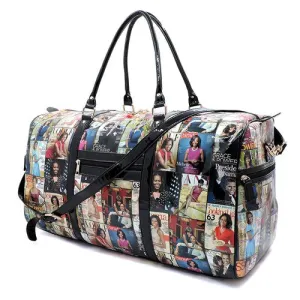 Misty Blue Obama Magazine Cover Collage Duffle Bag
