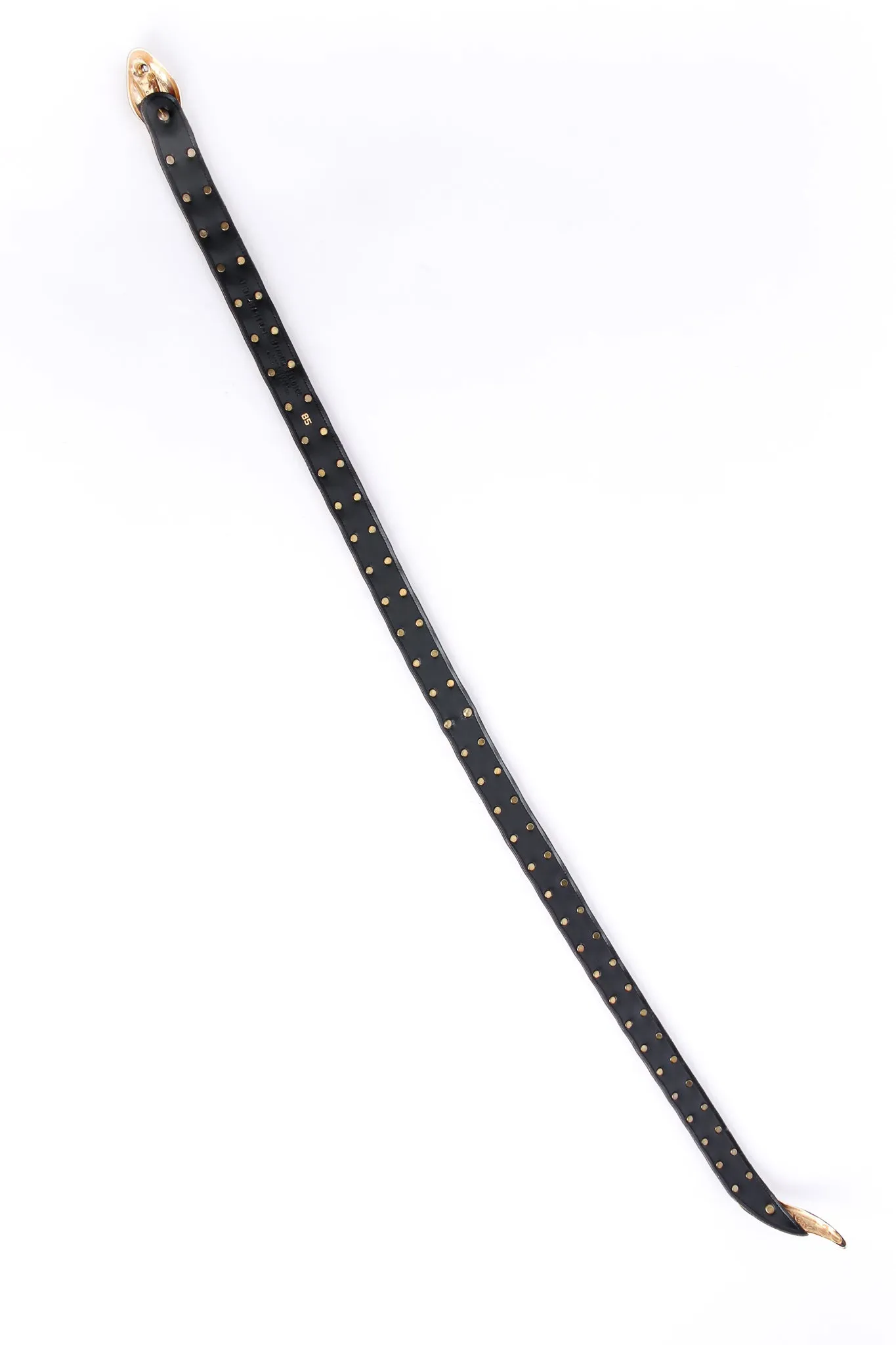 Mixed Metal Leather Snake Belt