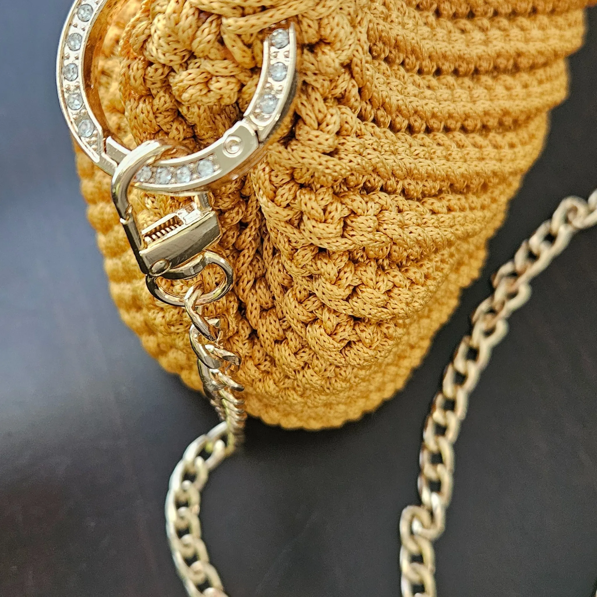 Modern Macrame Crossbody – Exclusive Handcrafted with Gold Accents