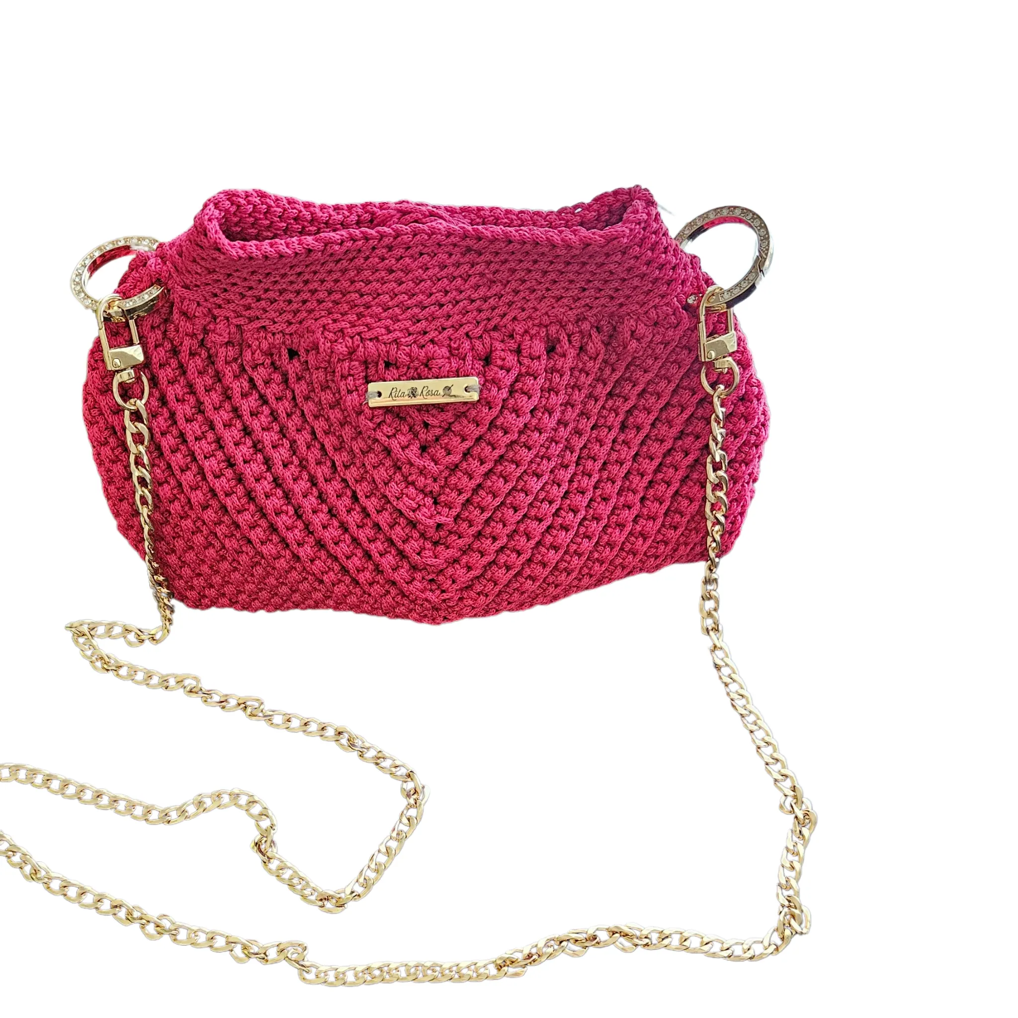 Modern Macrame Crossbody – Exclusive Handcrafted with Gold Accents