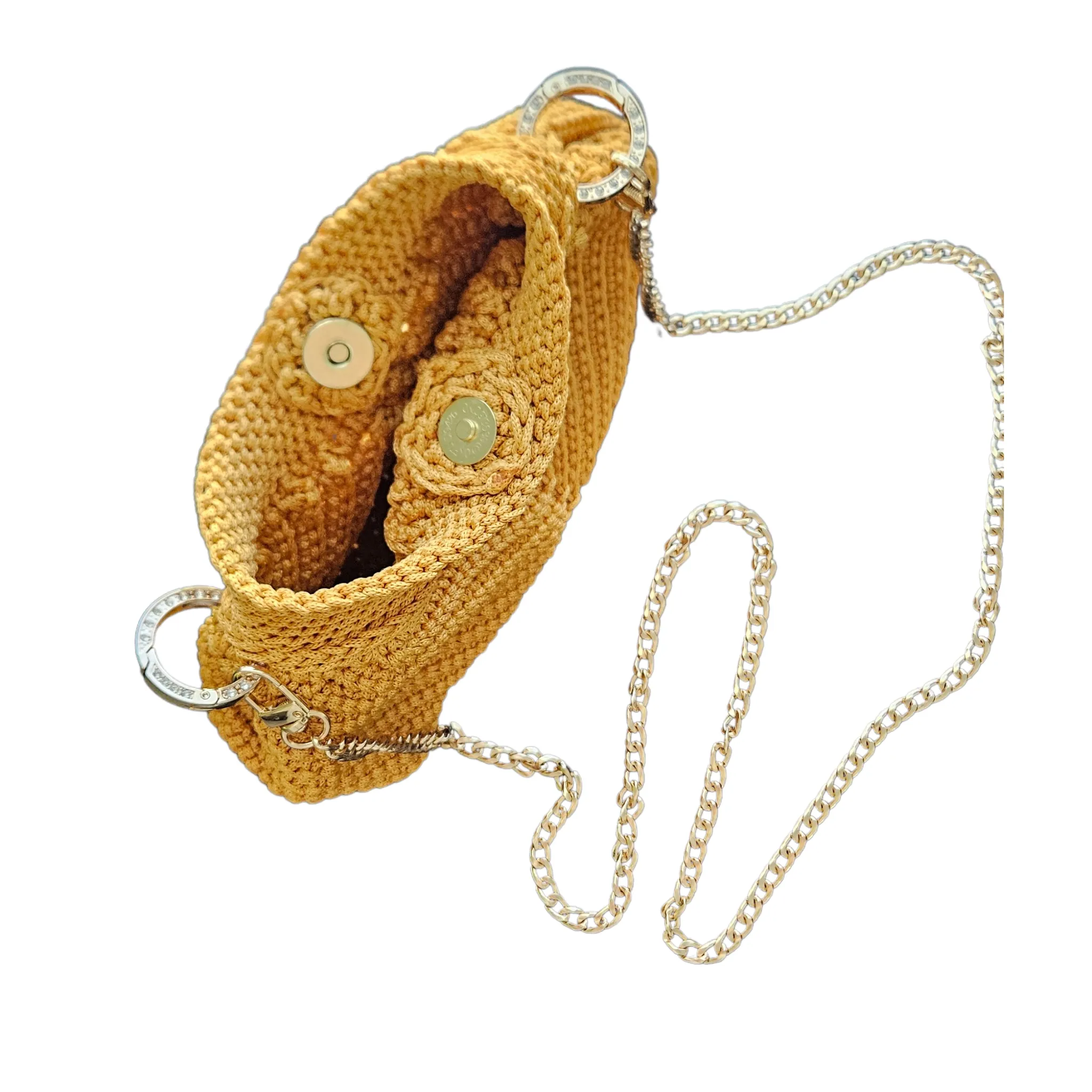 Modern Macrame Crossbody – Exclusive Handcrafted with Gold Accents