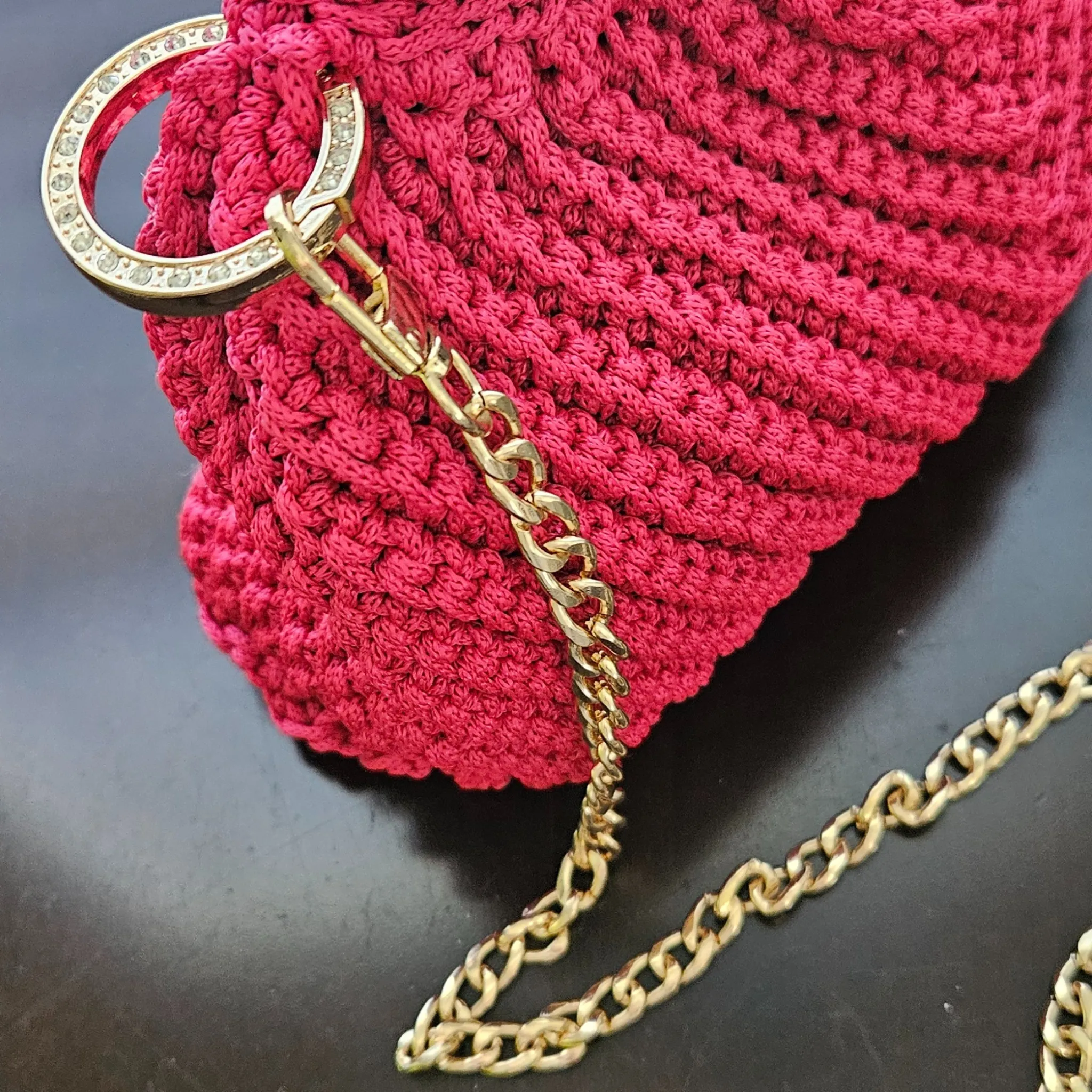 Modern Macrame Crossbody – Exclusive Handcrafted with Gold Accents