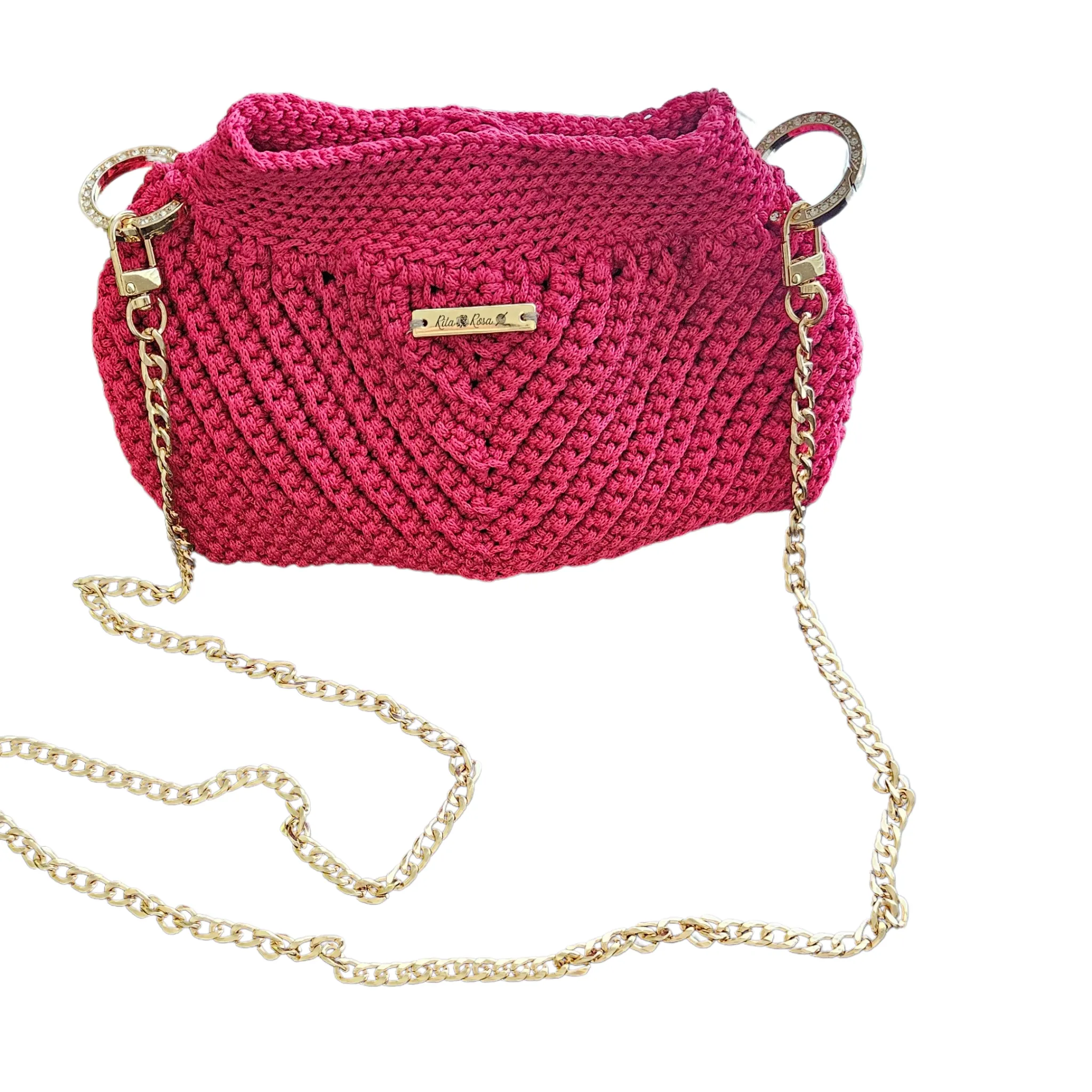 Modern Macrame Crossbody – Exclusive Handcrafted with Gold Accents