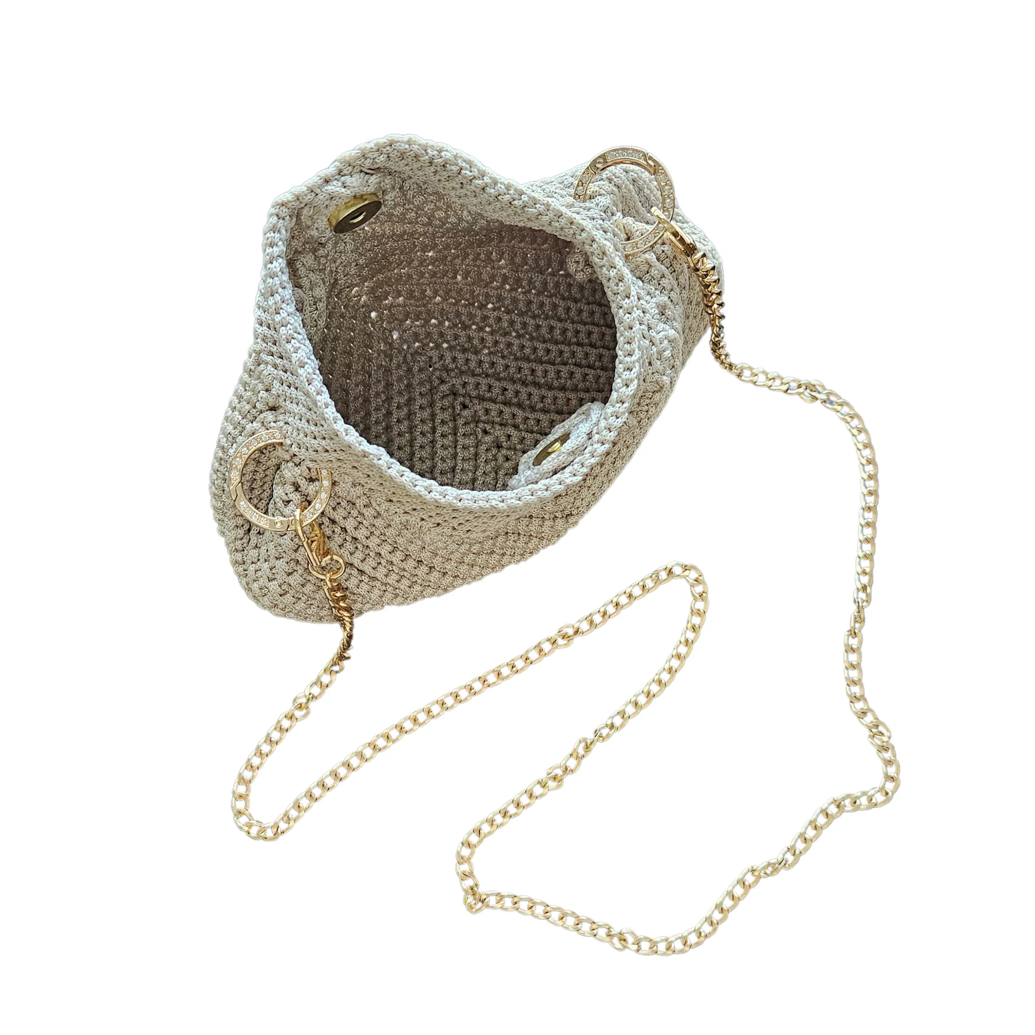 Modern Macrame Crossbody – Exclusive Handcrafted with Gold Accents