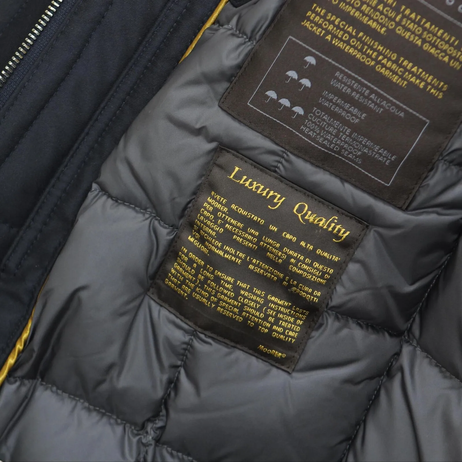 MooRER Mens Waterproof Insulated Quilted Down Jacket BOND-WI