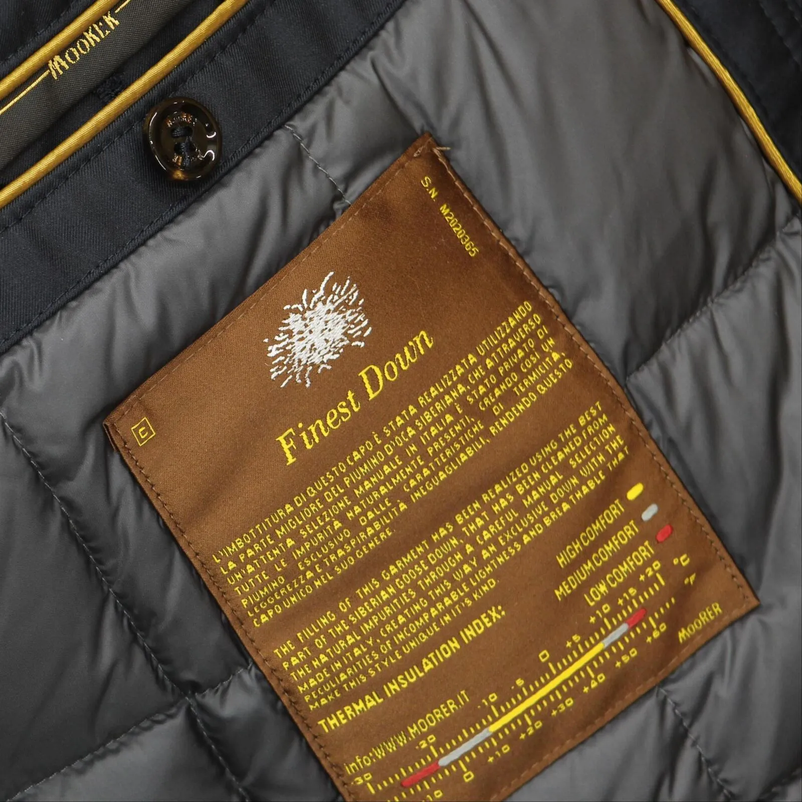 MooRER Mens Waterproof Insulated Quilted Down Jacket BOND-WI