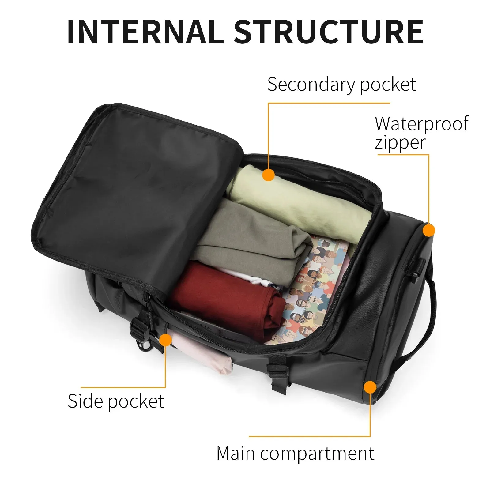 Multifunctional Waterproof Backpack for Motorcycle Riders - Ideal for Cycling, Hiking, and Travel