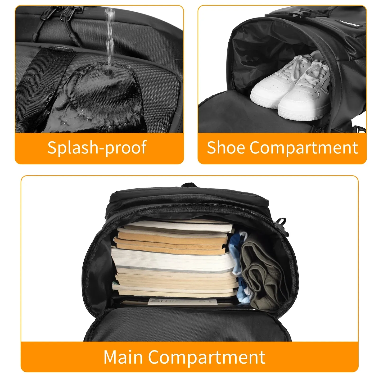 Multifunctional Waterproof Backpack for Motorcycle Riders - Ideal for Cycling, Hiking, and Travel
