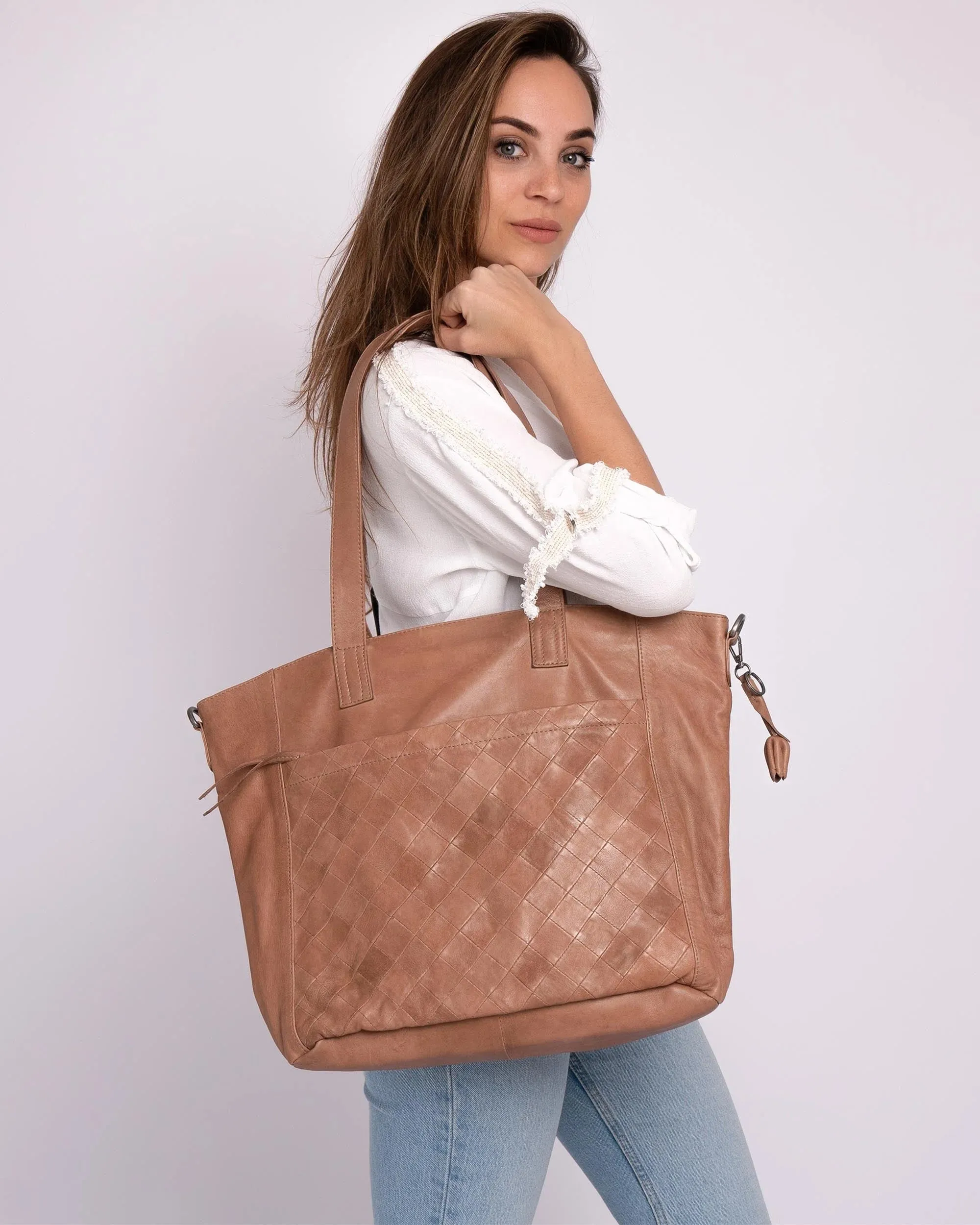 Muskens | Large Leather Tote Bag