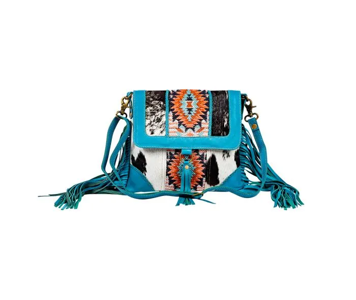 Myra Bag Tonga Ridge Canvas & Hairon Bag in Blue