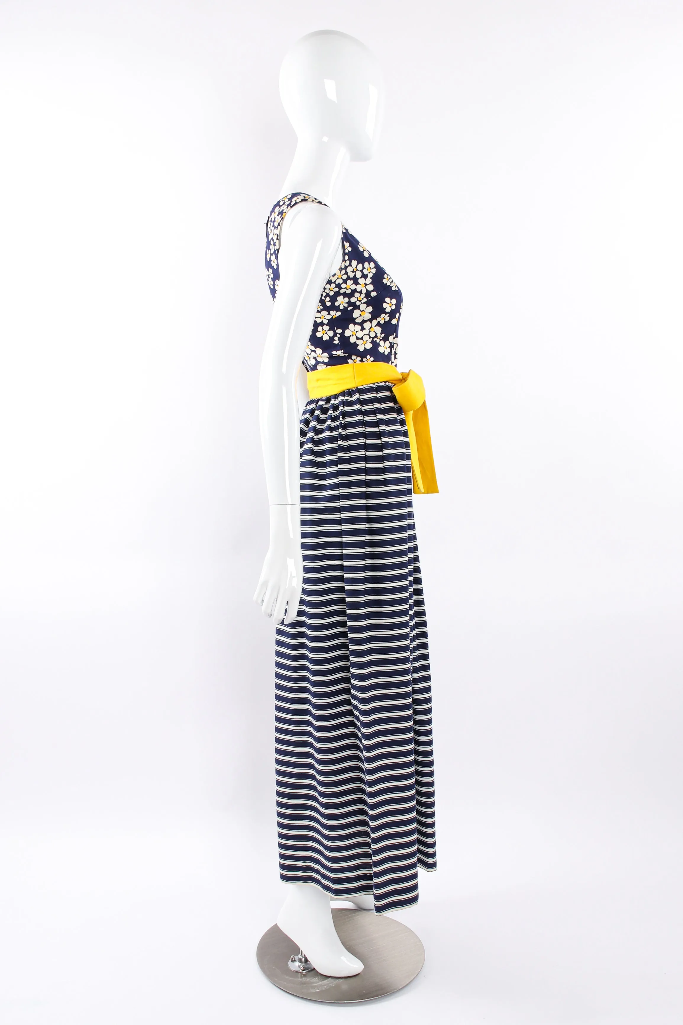 Nautical Stripes & Daisies Dress