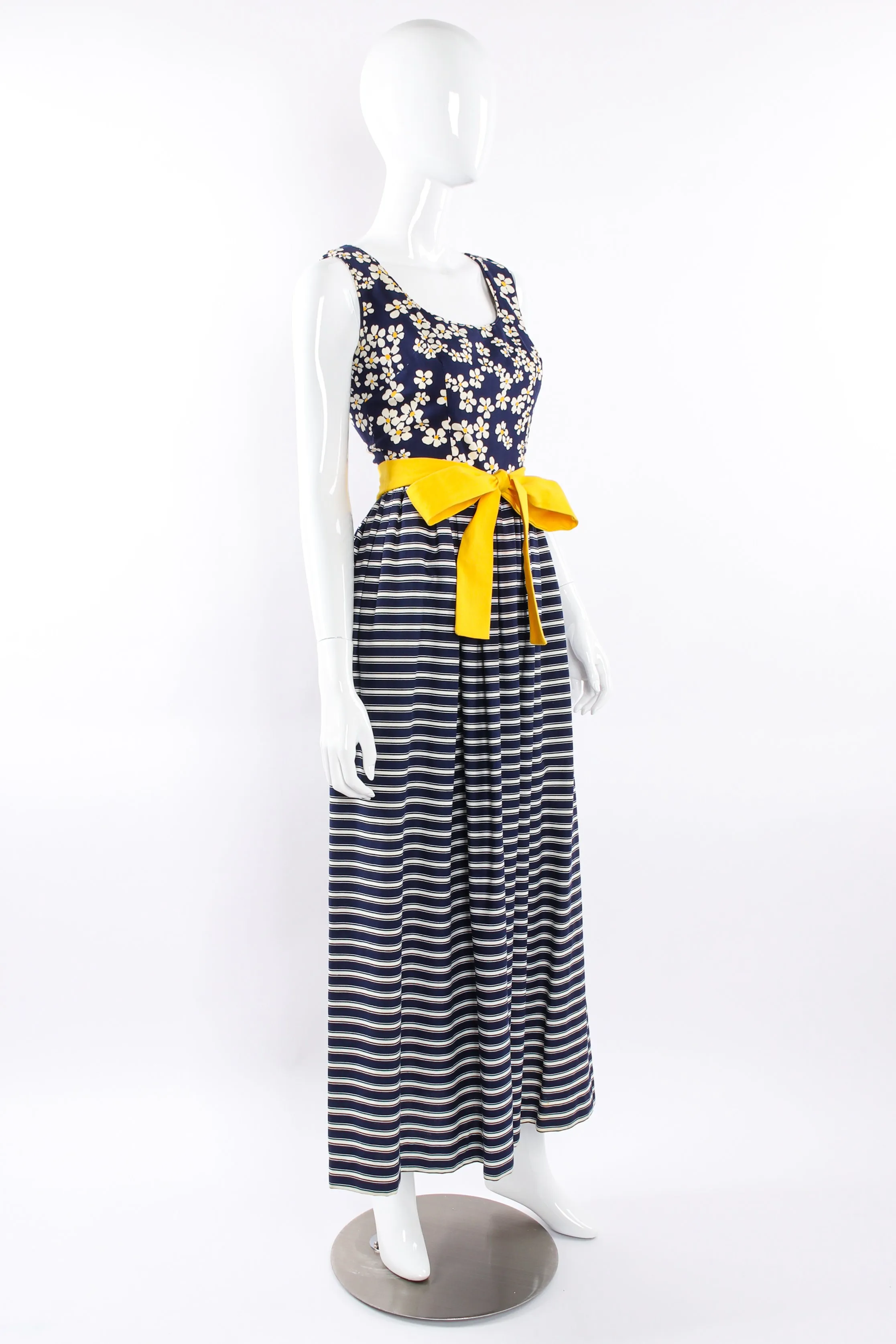 Nautical Stripes & Daisies Dress