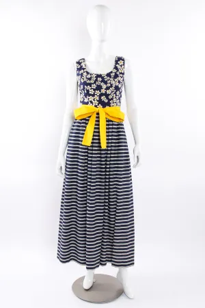 Nautical Stripes & Daisies Dress