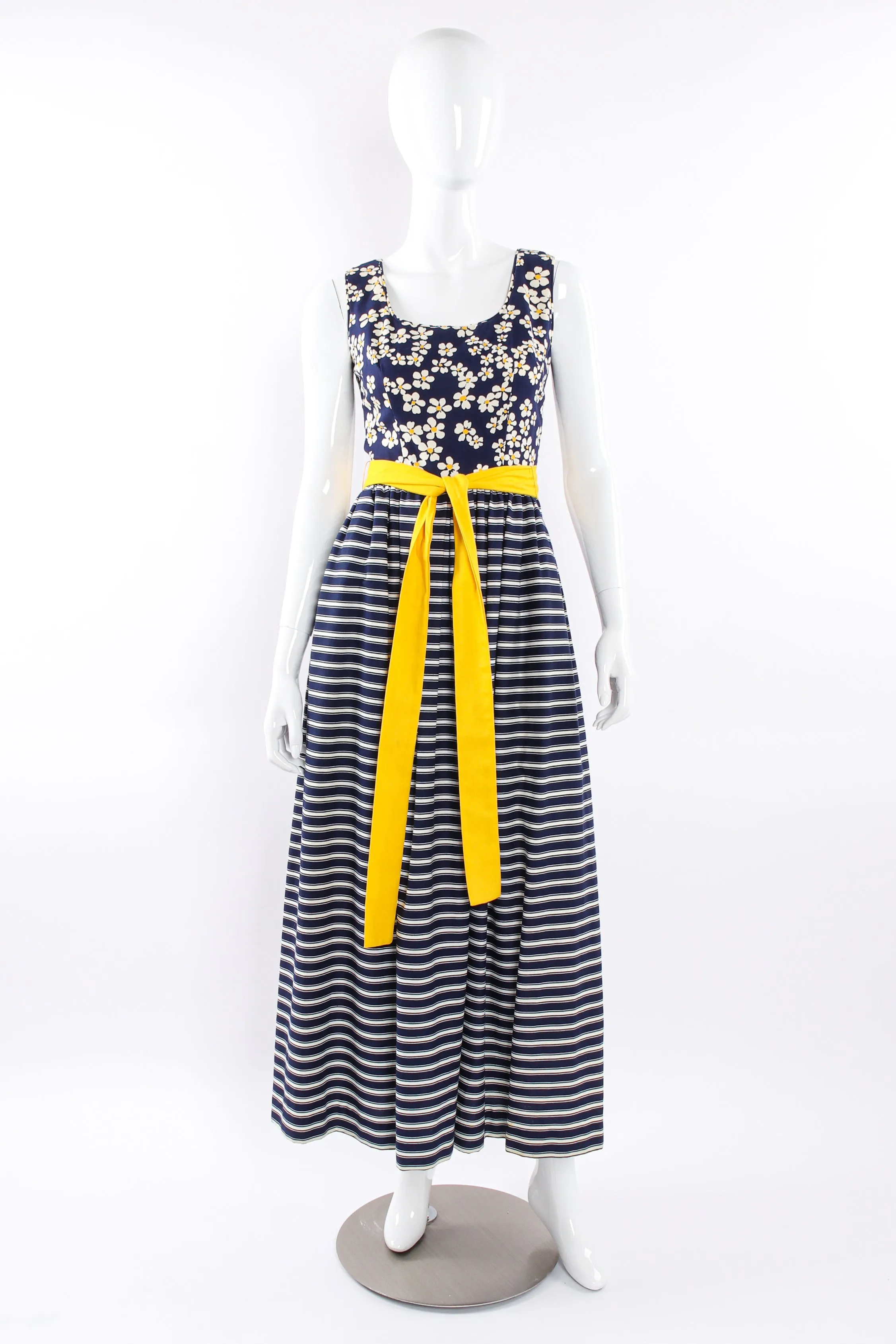 Nautical Stripes & Daisies Dress